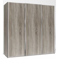 Durban Sliding wardrobe 225cm Wide 3 Doors Handles in Silver Doors in carcase colour Durban Sliding wardrobe 225cm Wide 3 Doors Handles in Silver Doors in carcase colour
