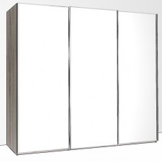 Durban Sliding Doors 250cm Wide 3 Doors Handles in Silver 3 Mirrored Doors Durban Sliding Doors 250cm Wide 3 Doors Handles in Silver 3 Mirrored Doors