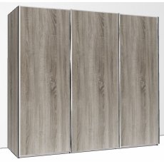 Durban Sliding Wardrobe 280cm Wide 3 Doors Handles in Silver Doors in carcase colour Durban Sliding Wardrobe 280cm Wide 3 Doors Handles in Silver Doors in carcase colour