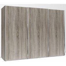 Durban Sliding Wardrobe 300cm Wide 3 Doors Handles in Silver Doors in carcase colour Durban Sliding Wardrobe 300cm Wide 3 Doors Handles in Silver Doors in carcase colour