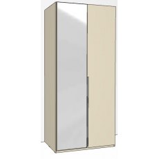 Odessey 2 Door 1 Mirrored LHH Doors in Carcase Colour with Mirror