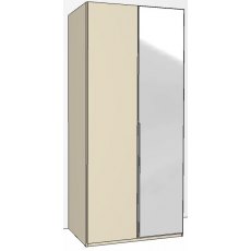 Odessey 2 Door 1 Mirrored RHH Doors in Carcase Colour with Mirror