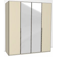 Odessey 4 Door 2 Mirrored Doors in Carcase Colour with Mirror