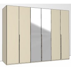 Odessey 6 Door 2 Mirrored Doors in Carcase Colour with Mirror