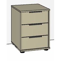 Odessey 3 Drawer Bedside 40cm Wide Drawers Carcase Colour