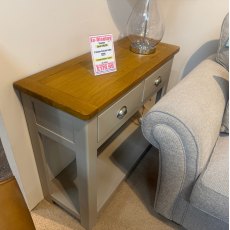 Tiverton 2 Drawer Console Table In Stone and Oak