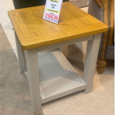 Tiverton Lamp Table In Stone and Oak