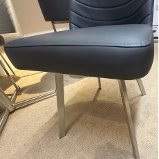 Star 4 x Dining Chairs Grey PU