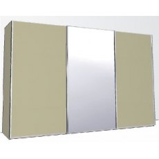 Evolution 300cm 3 Door Robe 1 Centre Mirrored Door