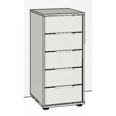 Evolution 5 Drawer Chest 40cm Wide Front in carcase colour