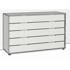 Evolution 5 Drawer Chest 141cm Wide Front in carcase colour