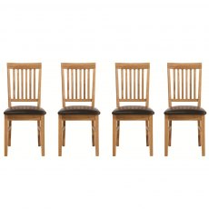 4 x Oak Dining Chairs 4 x Oak Dining Chairs