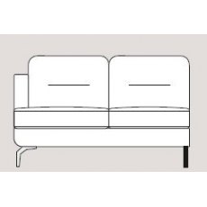 Mateo 158cm Single Left Arm Unit Fabric - Cat 120 - Dynamic Seat