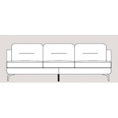 Mateo 265cm Sofa Fabric - Cat 120 - Dynamic Seat