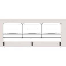 Mateo 241cm Armless Unit Fabric - Cat 120 - Dynamic Seat