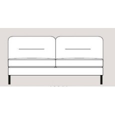 Mateo 196cm Armless Unit Fabric - Cat 120 - Dynamic Seat