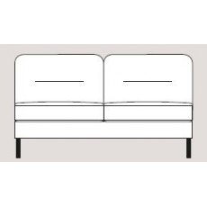 Mateo 176cm Armless Unit Fabric - Cat 120 - Dynamic Seat