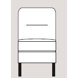 Mateo 56cm Armless Unit Fabric - Cat 120 - Dynamic Seat