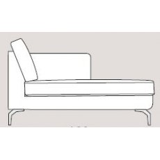 Mateo 90/160cm Chaise Unit Left Fabric - Cat 120 - Dynamic Seat