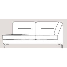 Mateo 92/202cm Corner Chaise Left Fabric - Cat 120 - Dynamic Seat