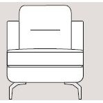 Mateo 80cm Chair Fabric - Cat 120 - Dynamic Seat