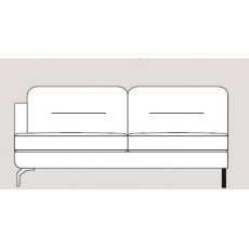 Mateo 208cm Single Left Arm Unit Fabric - Cat 120 - Dynamic Seat