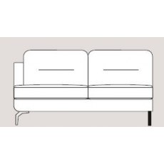 Mateo 188cm Single Left Arm Unit Fabric - Cat 120 - Dynamic Seat