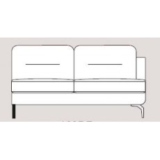 Mateo 188cm Single Right Arm Unit Fabric - Cat 120 - Dynamic Seat