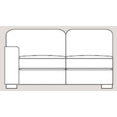 Ontario 175cm Single Left Arm Sofabed Unit Fabric - Cat 90 - Dynamic