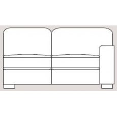 Ontario 175cm Single Right Arm Sofabed Unit Fabric - Cat 90 - Dynami