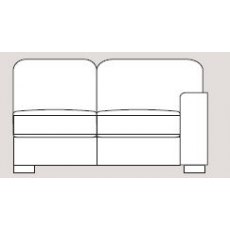 Ontario 153cm Single Right Arm Unit Fabric - Cat 90 - Dynamic Seat