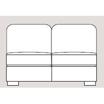 Ontario 132cm Armless Unit Fabric - Cat 90 - Dynamic Seat