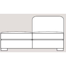 Ontario 145cm Chaise Unit Left Fabric - Cat 90 - Dynamic Seat