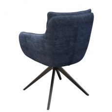 Belfast Swivel Dining Chair - Dark Blue
