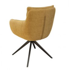 Belfast Swivel Dining Chair - Ochre Yellow