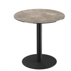 Orlando Round Table 75 x 75 cm - Argile - Black lacquered steel legs