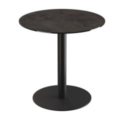 Orlando Round Table 75 x 75 cm - Steel - Black lacquered steel legs