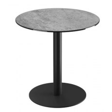 Orlando Round Table 75 x 75 cm - Silver - Black lacquered steel legs