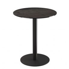 Orlando Round Table 75 x 90 cm - Steel - Black lacquered steel legs