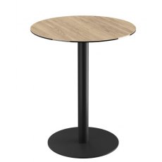Orlando Round Table 75 x 90 cm - Light Oak - Black lacquered steel legs