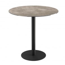Orlando Round Table 100 x 90 cm - Argile - Black lacquered steel legs