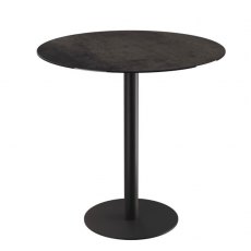 Orlando Round Table 100 x 100 cm - Steel - Black lacquered steel legs