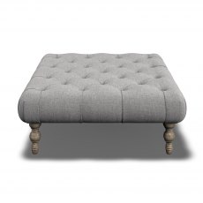 Ashbourne Deep Buttoned Square Stool B Grade Fabric
