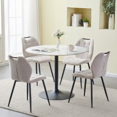 Napoli Dining Chair - Pu Beige