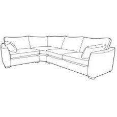 Milano Small Corner Sofa - Right Hand Facing - B Fabric - Comfort Sit Crumb Foam Milano Small Corner Sofa - Right Hand Facing - B Fabric - Comfort Sit Crumb Foam