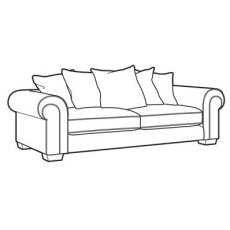 Belverdere Major Sofa - Pillow Back - 10* Fabric