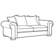 Belverdere Large Sofa - Pillow Back - 10* Fabric