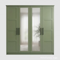 Stratos Fitment FED - Tall 4 Door Wardrobe with 2 Centre Mirrors