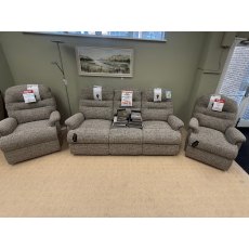 Keswick 3 Seater Sofa Rechargable Power Recliner 1 x Small Fixed Chair