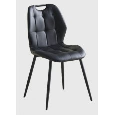 Napoli PU Dining Chair - Black - Boxed in 4's